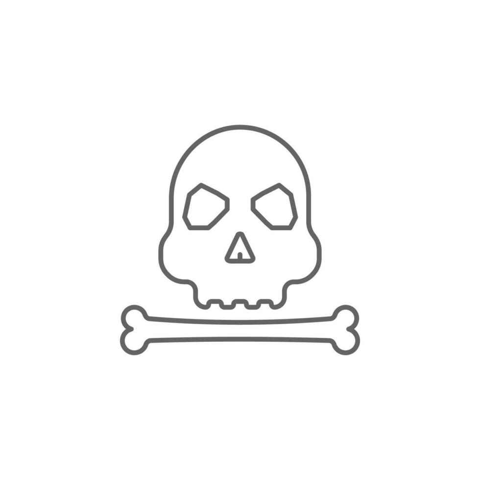 Prehistoric human skull vector icon