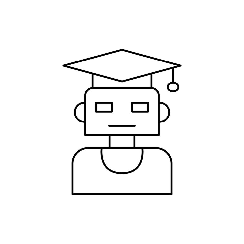 Robotic technology teacher vector icon