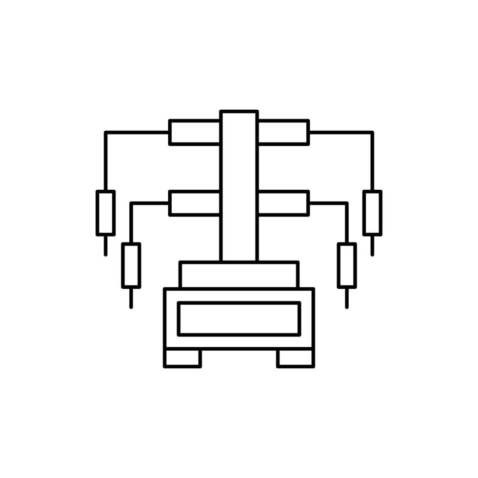 Robotic mechanism medicine technology vector icon