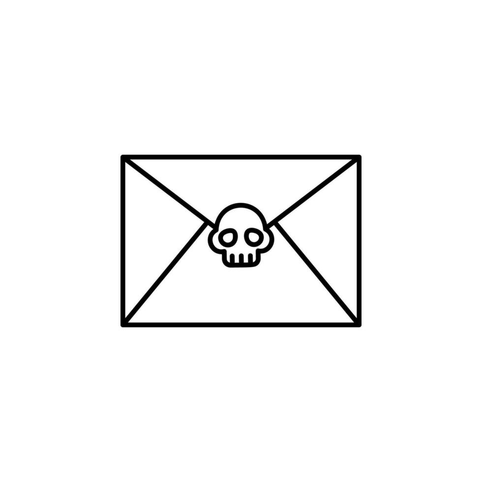 Letter, pirate vector icon