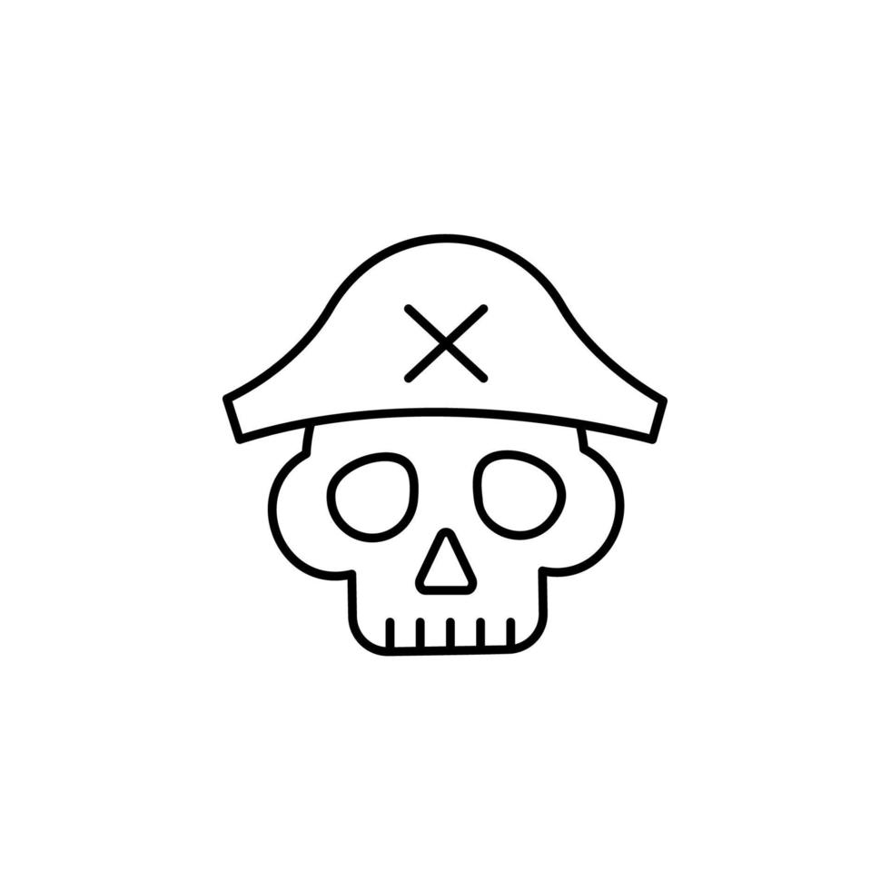 cráneo, pirata vector icono