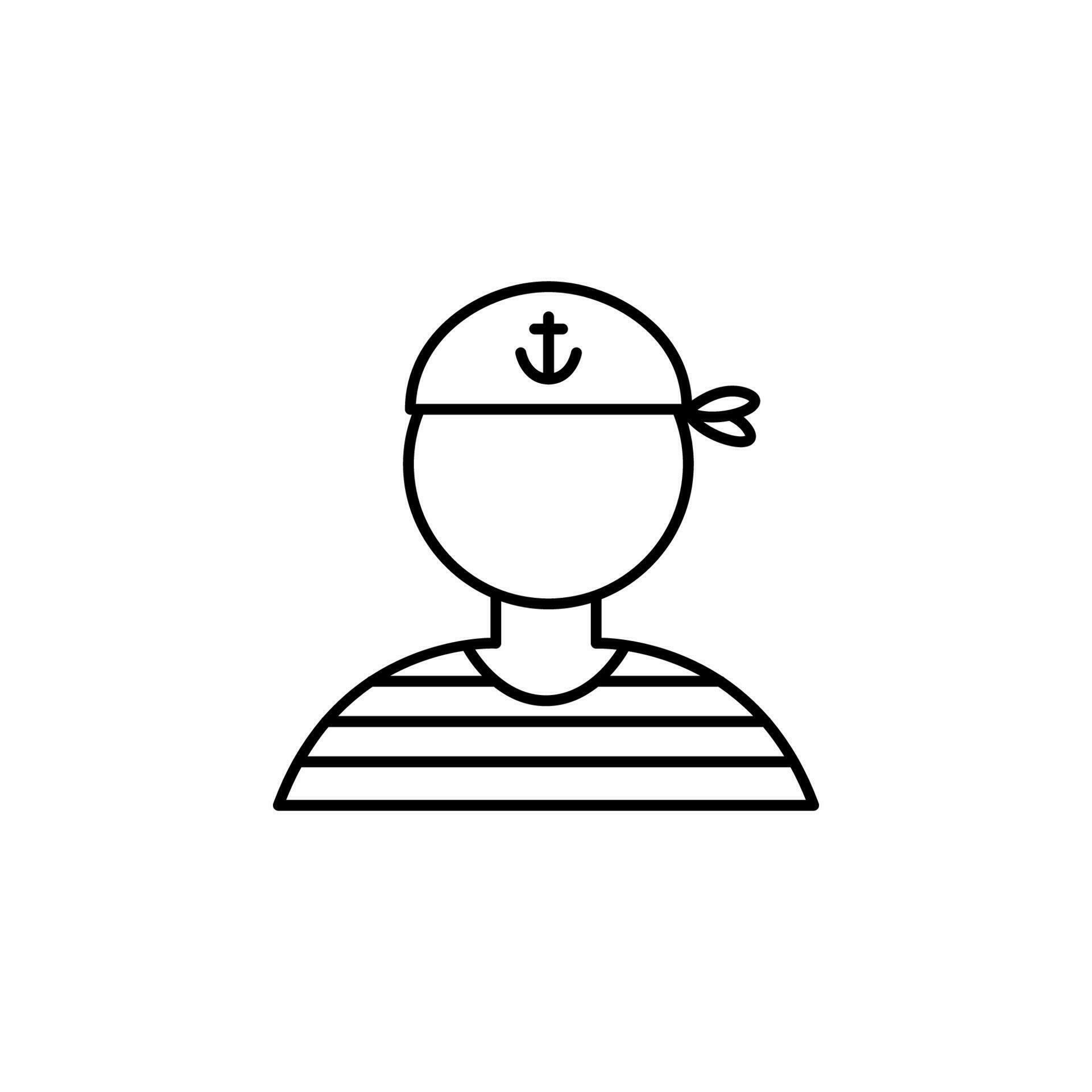 Boatswain, pirate vector icon 22764156 Vector Art at Vecteezy