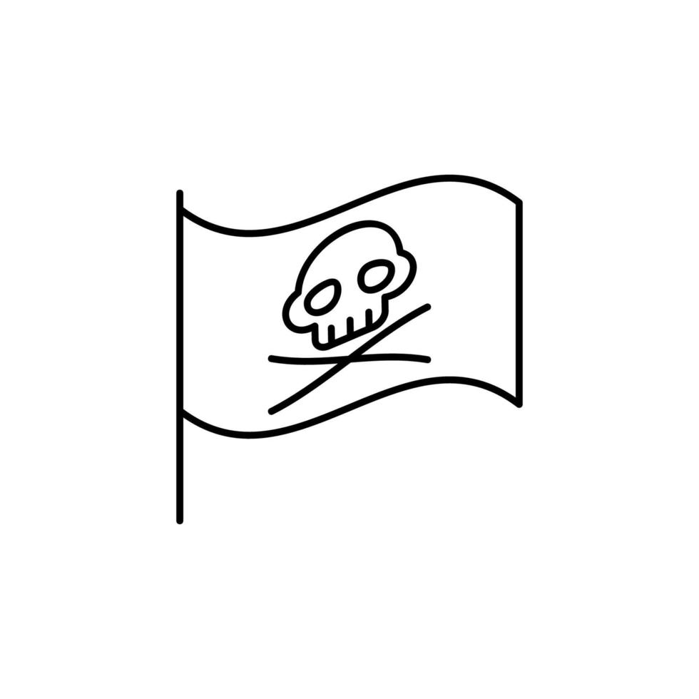 Jolly Roger, pirate vector icon