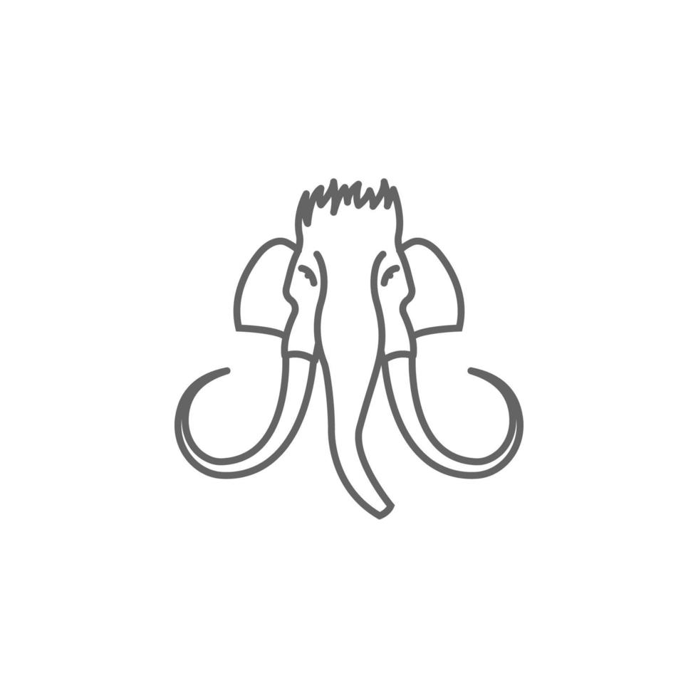 Prehistoric mammoth vector icon