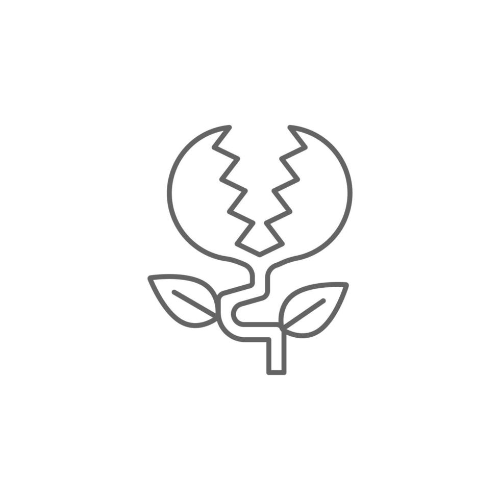 Prehistoric carnivorous plant vector icon
