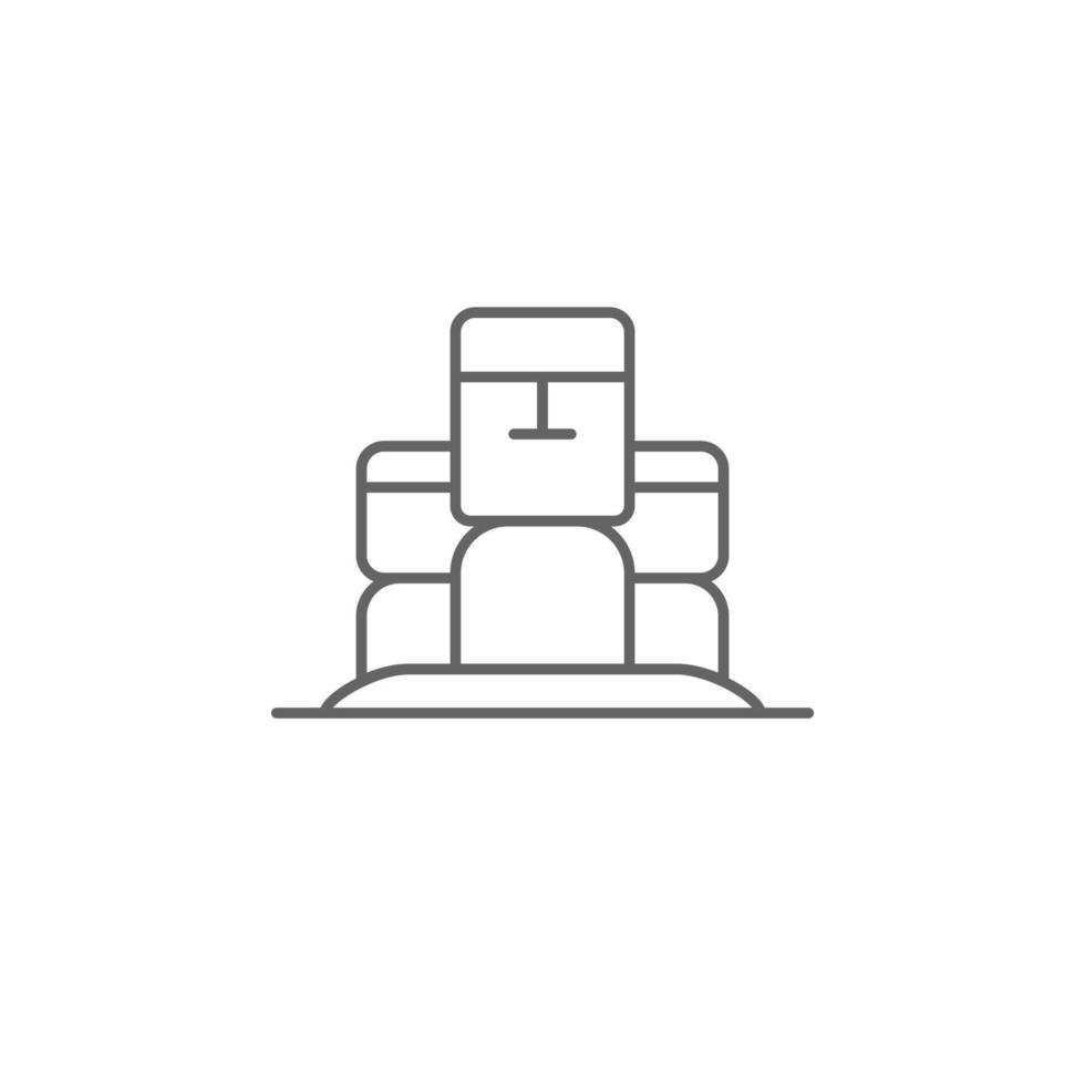 Prehistoric moai vector icon
