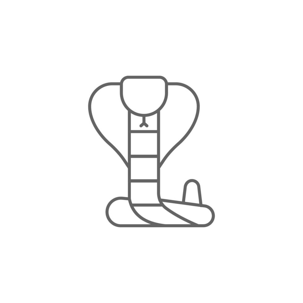 Prehistoric cobra animal vector icon