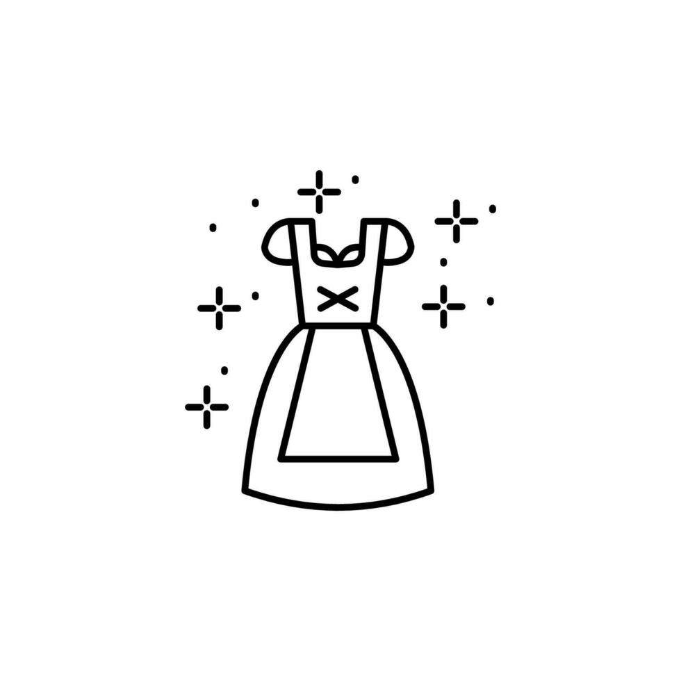 Dirndl, dress vector icon