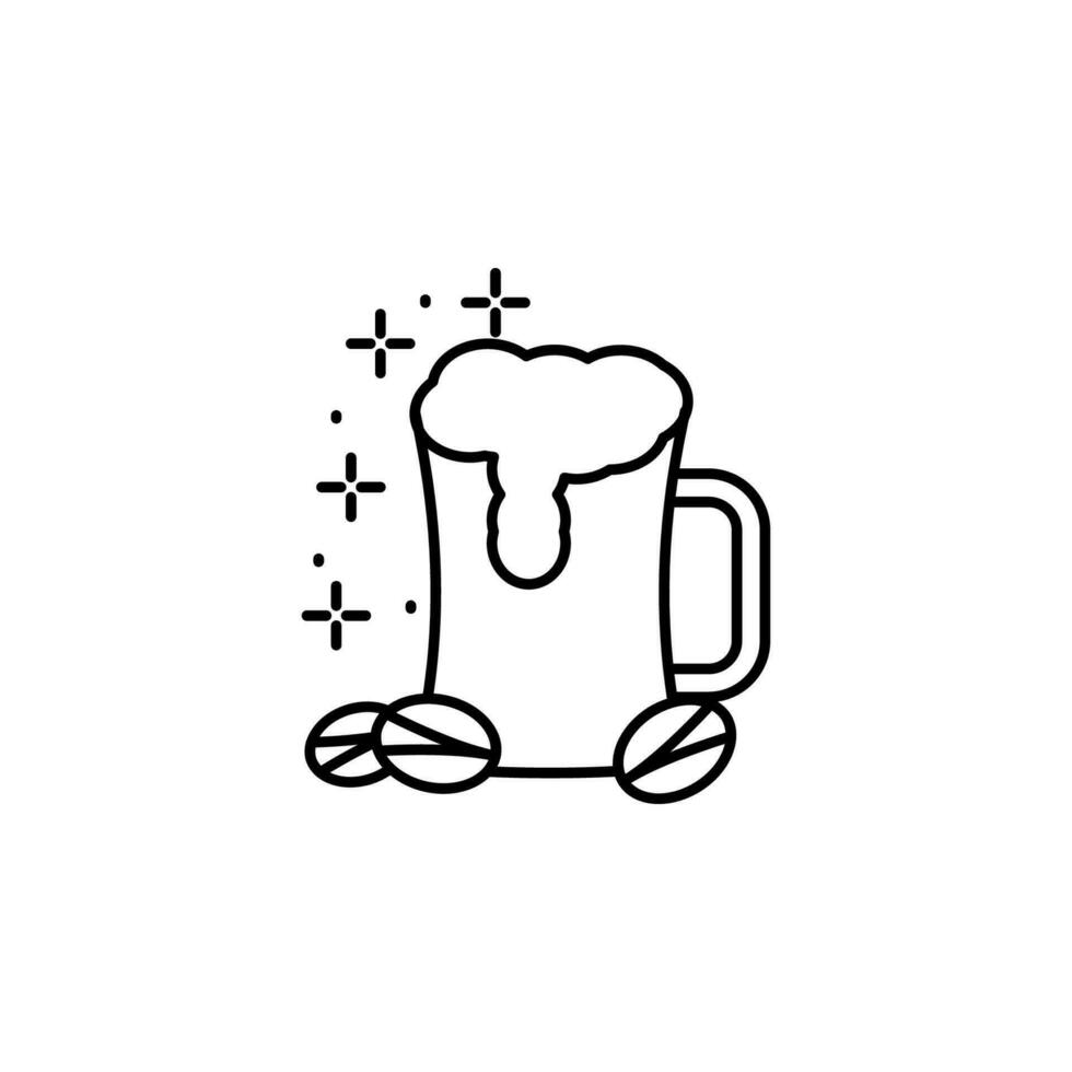 Pistachio, beer vector icon