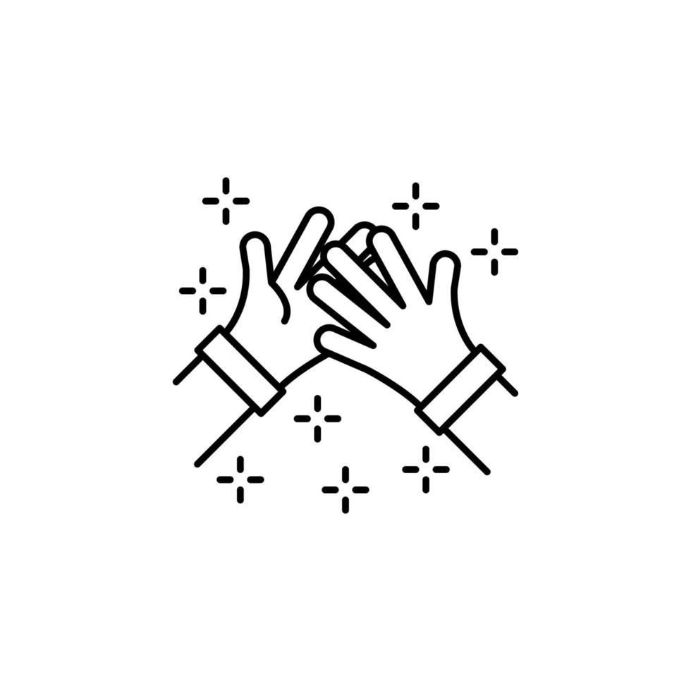 Handshake hands vector icon