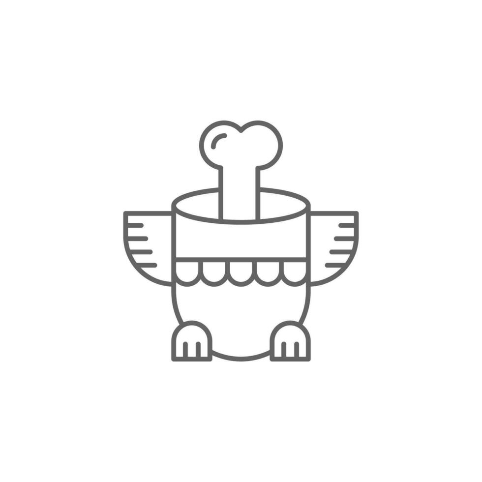 Bird, owl, nasty vector icon