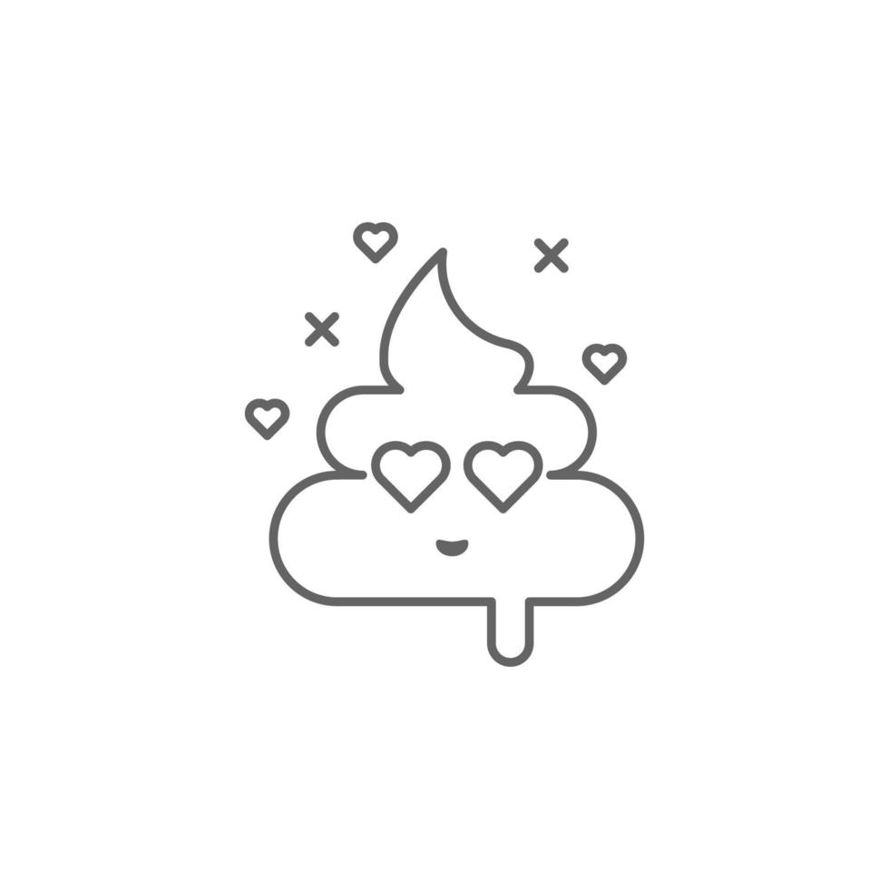Poop, lovely, nasty vector icon