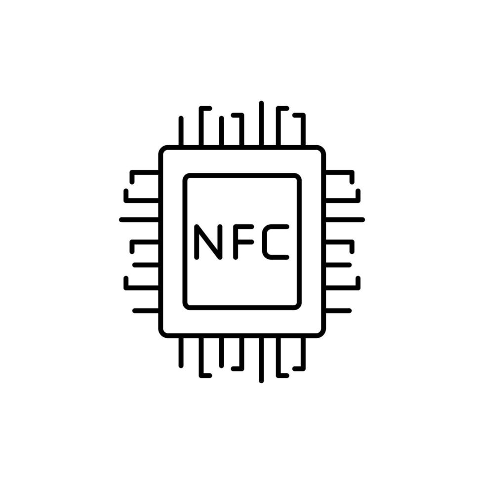 Nfc, ram, chip vector icon