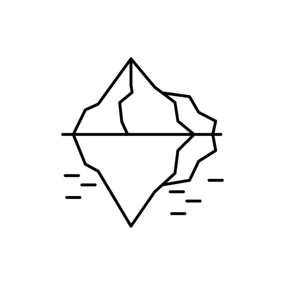Iceberg, melting vector icon