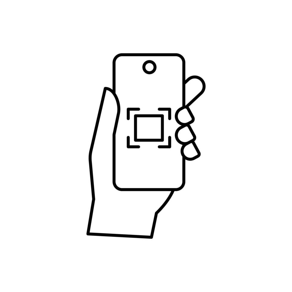 Hand, phone vector icon