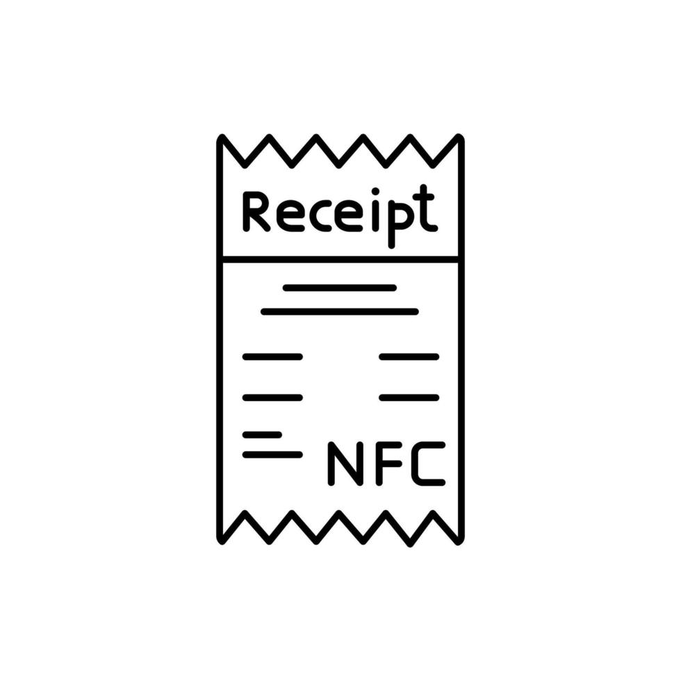 controlar, nfc, recibo vector icono