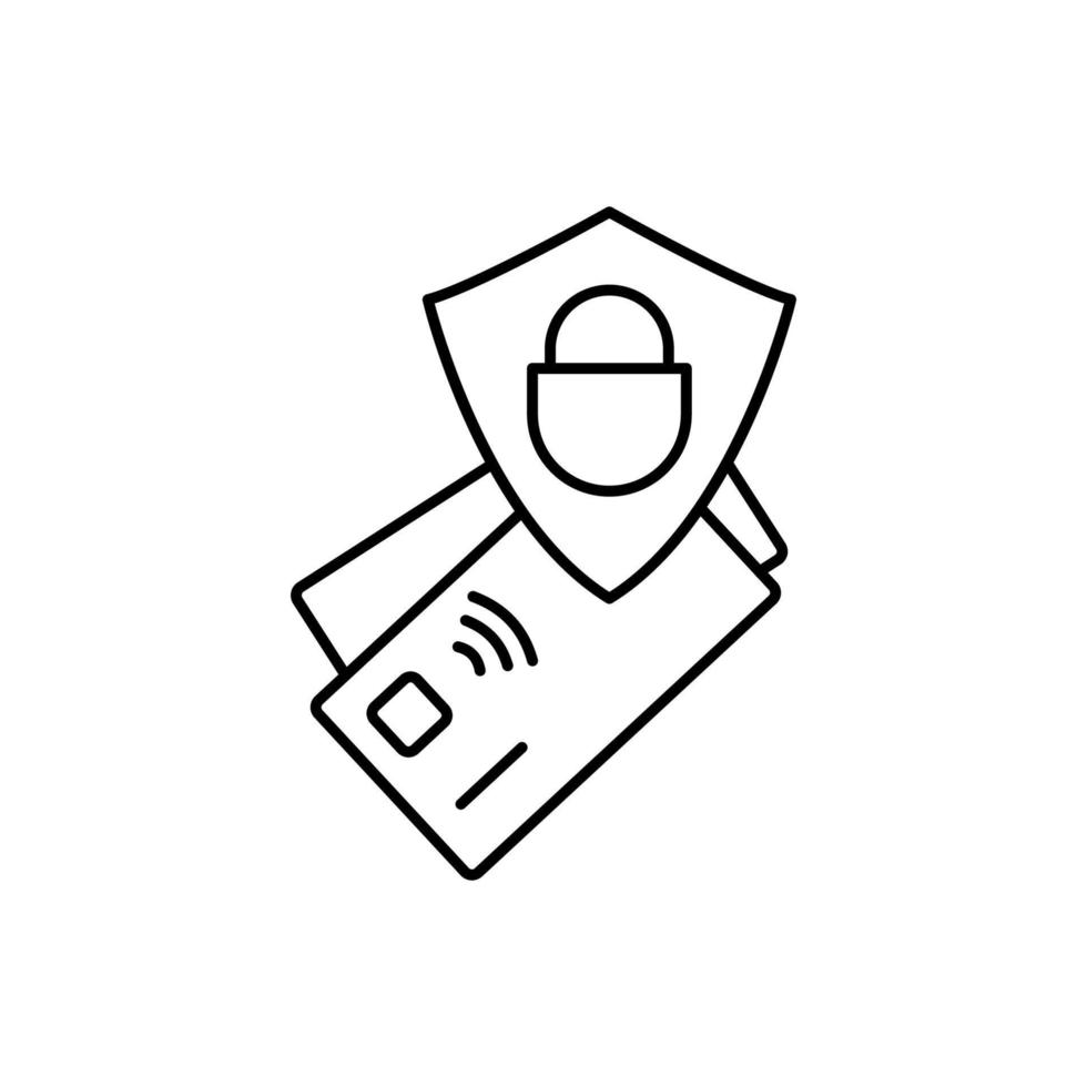 Cards, nfc, lock vector icon