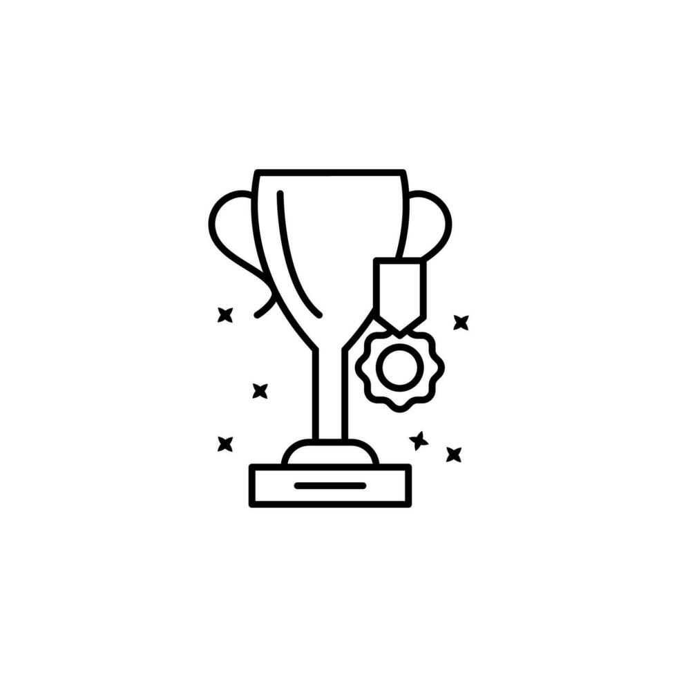 Award champion medal vector icon