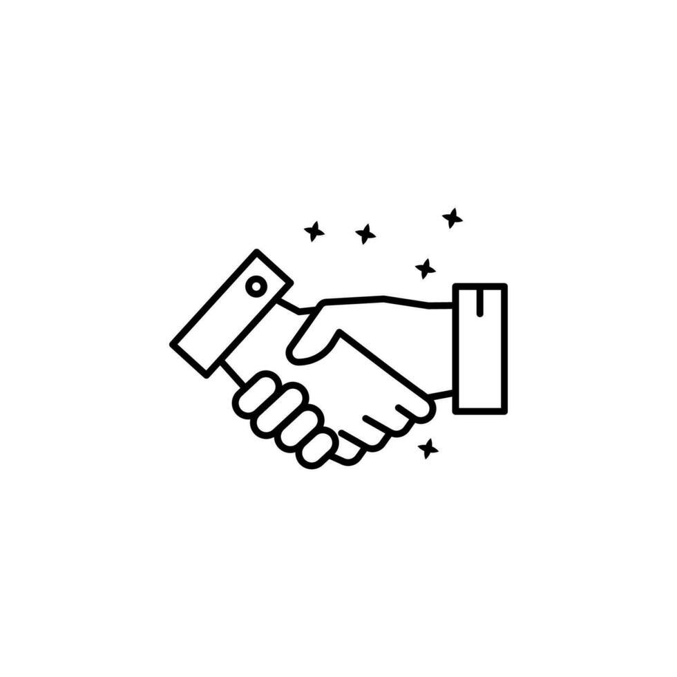 Hand teamwork partnership vector icon