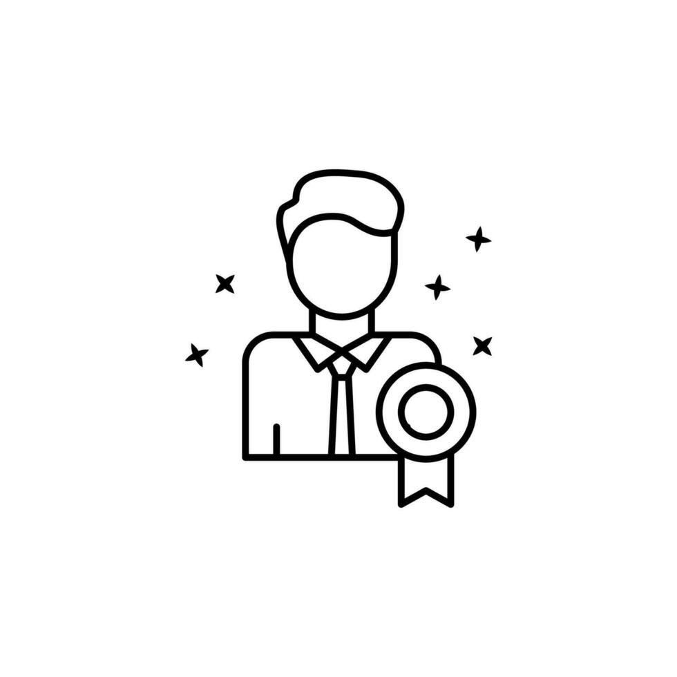 Award man business vector icon