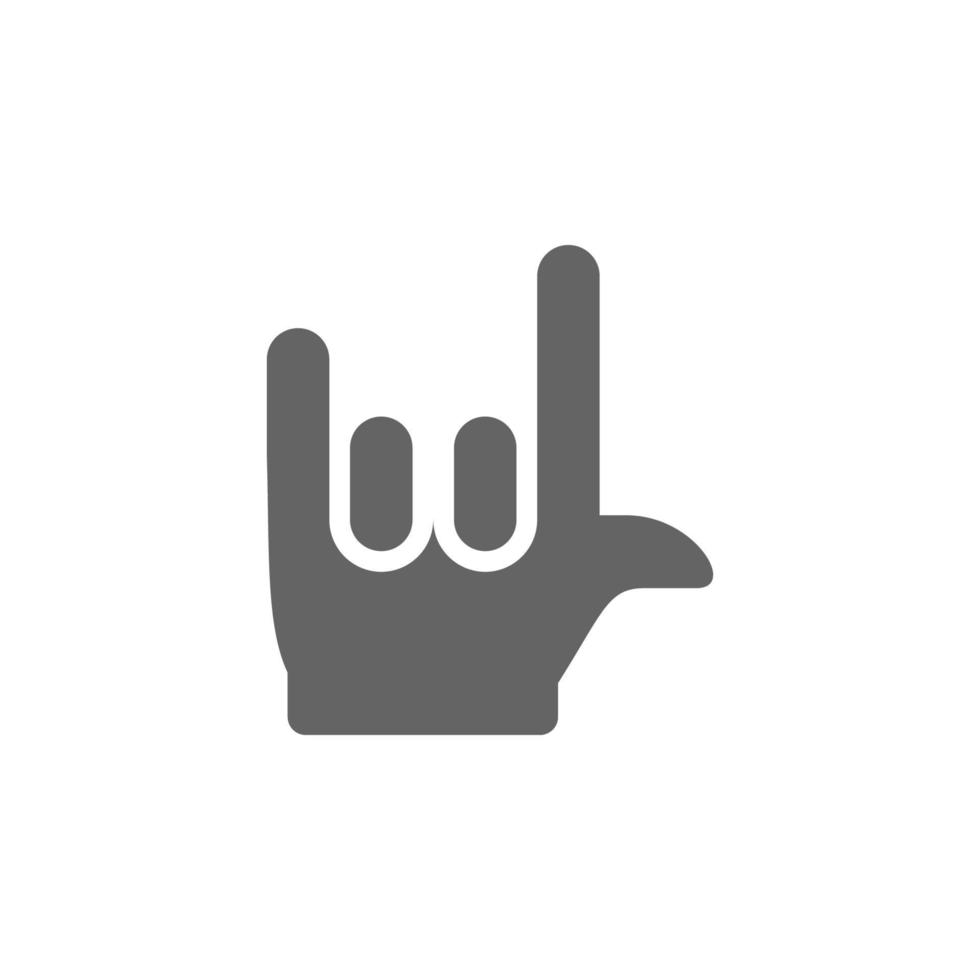 Music festival, hand, sign, rock vector icon