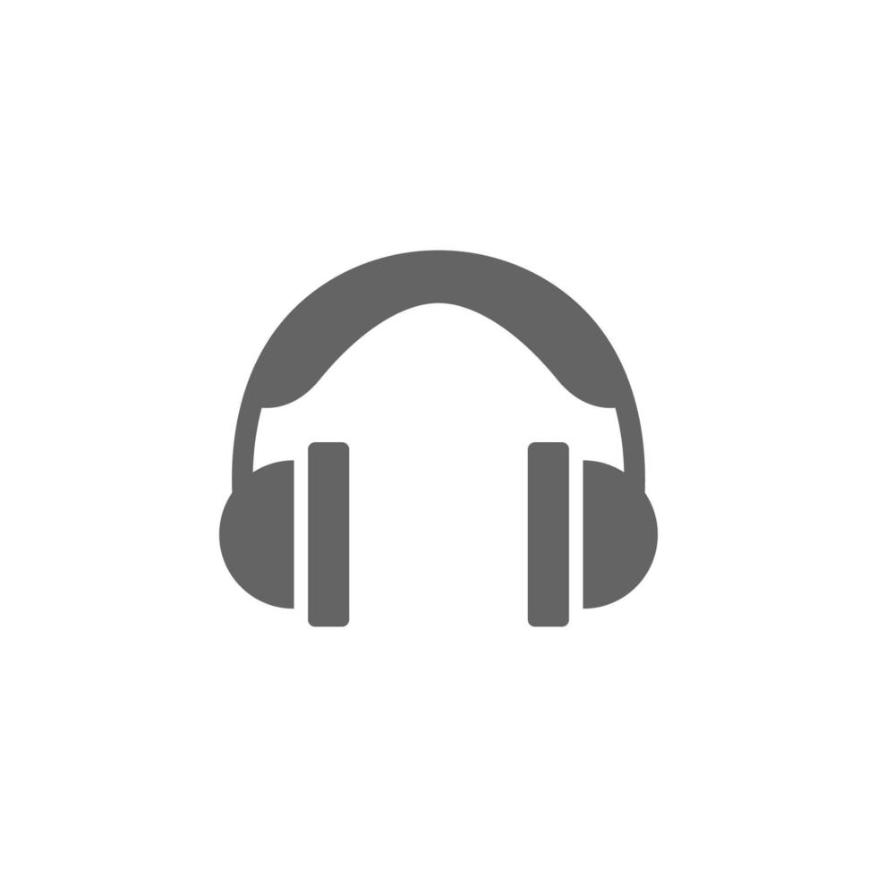 música festival, auriculares, audio vector icono