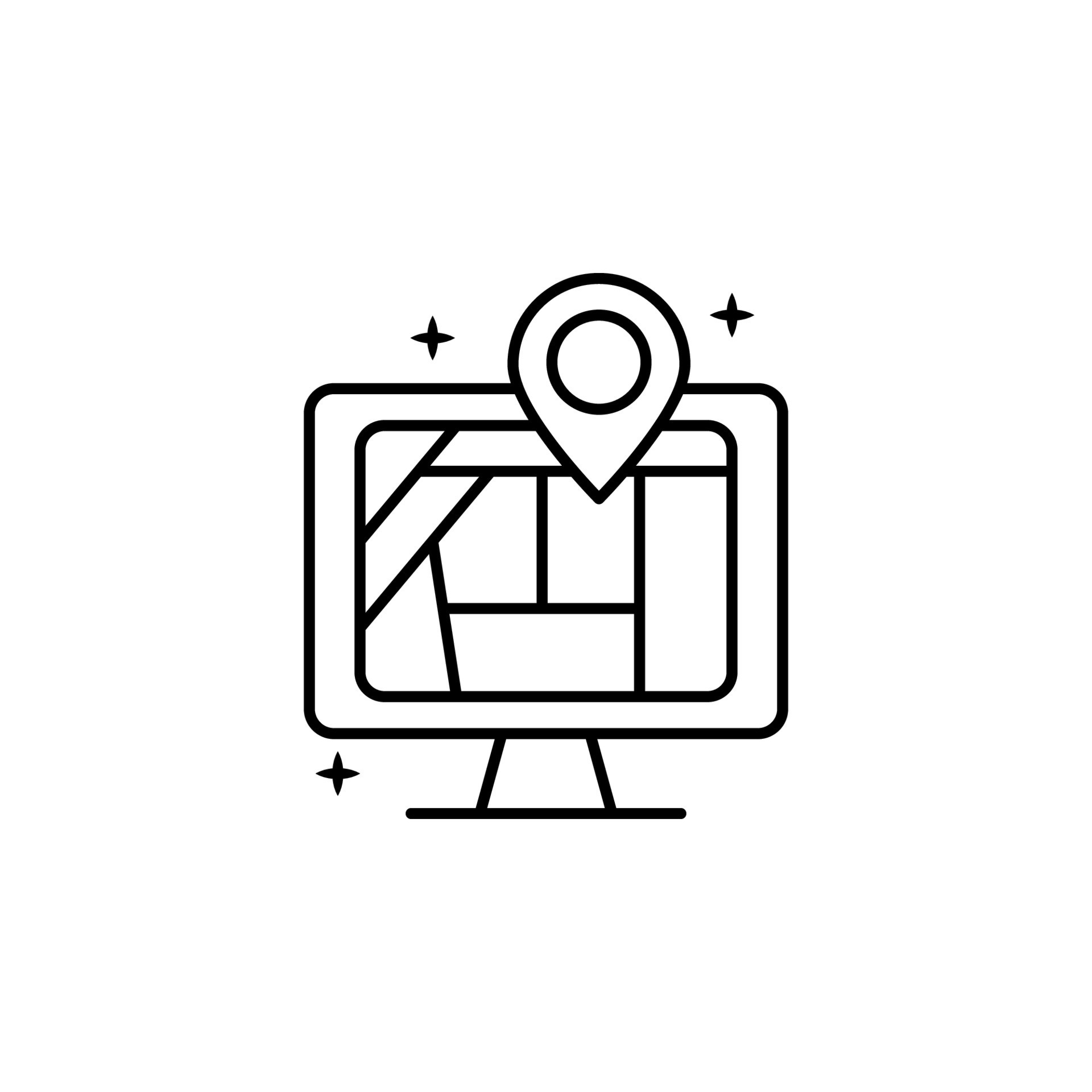 Computer location vector icon 22764498 Vector Art at Vecteezy