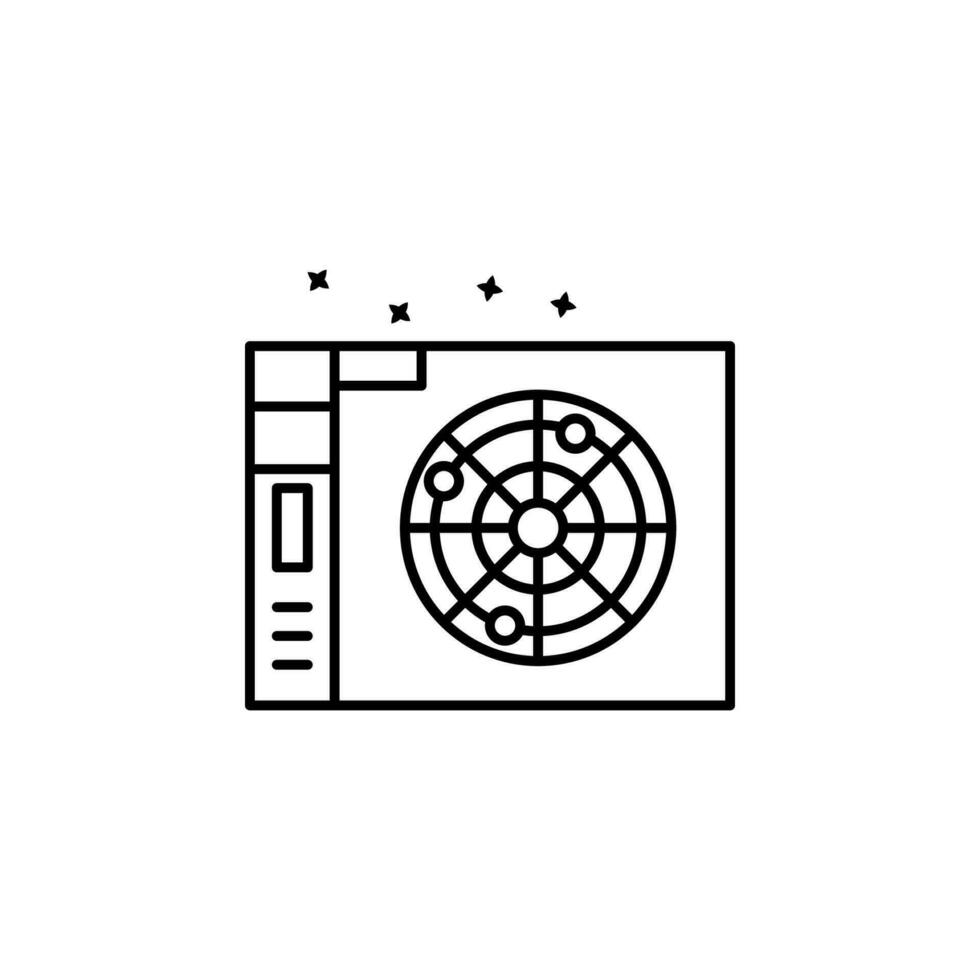 Radar control scan vector icon