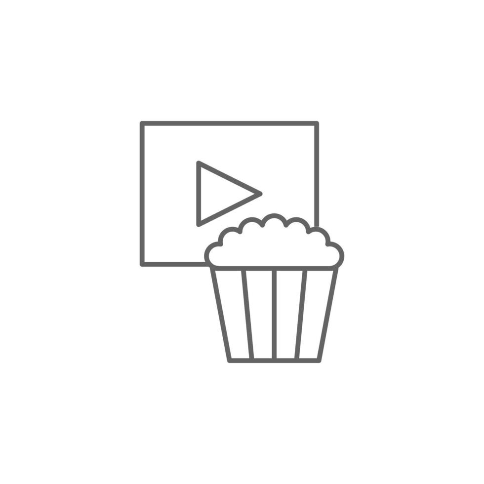 Popcorn, cinema, mall vector icon