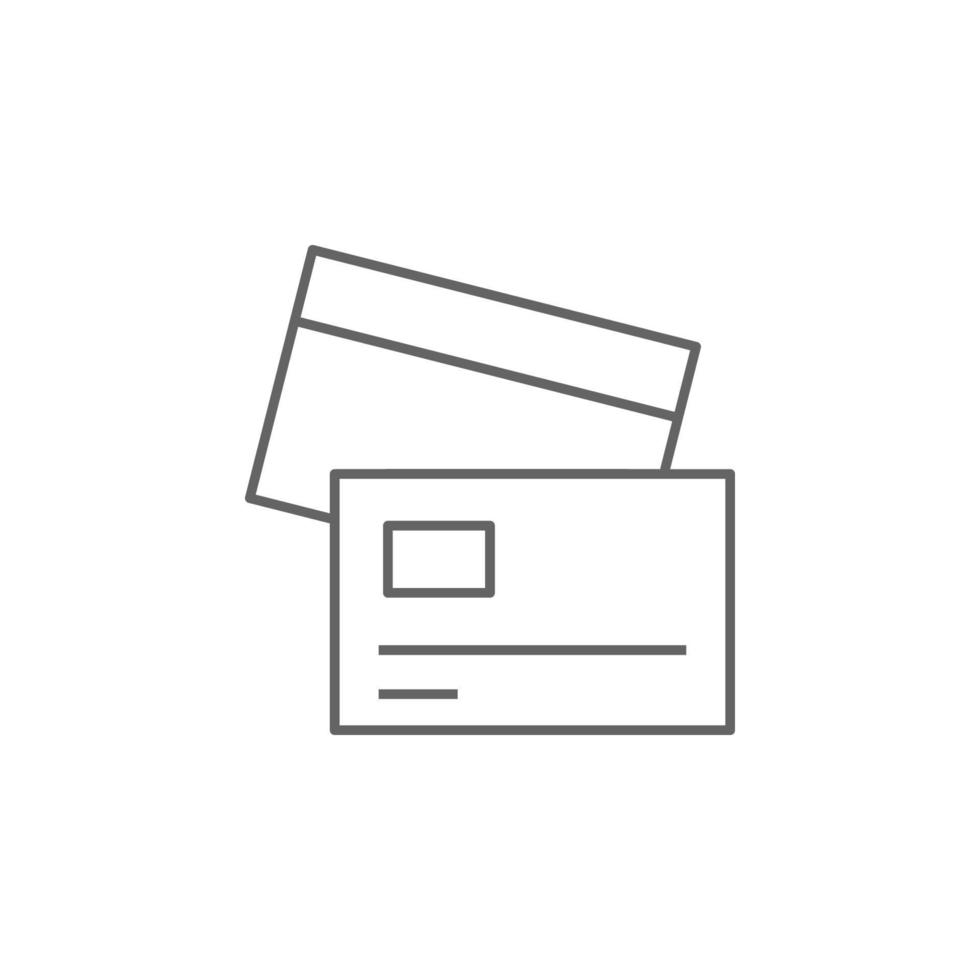 Credit cards, mall vector icon