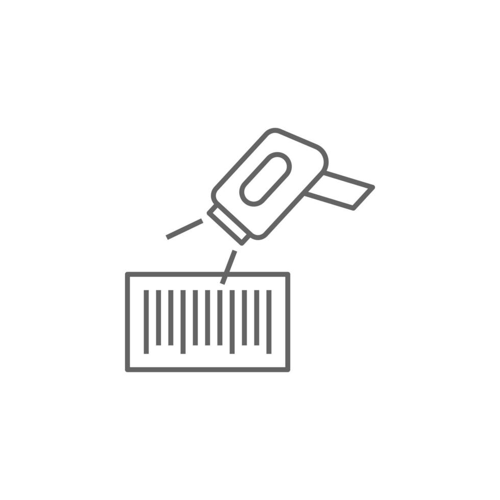 Bar code scanner, mall vector icon