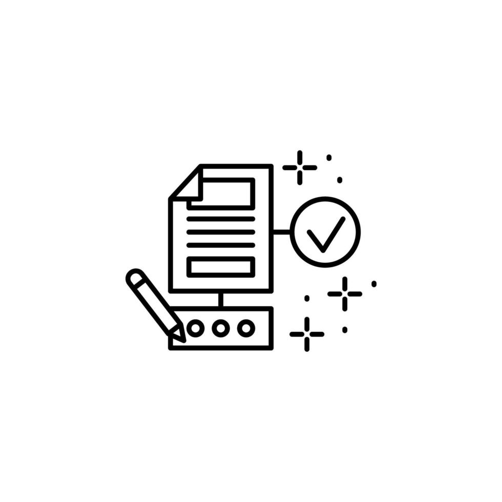 Pencil file analysis vector icon