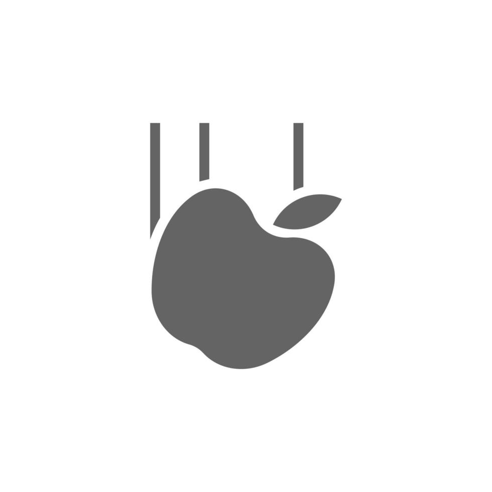 laboratory, newton apple vector icon