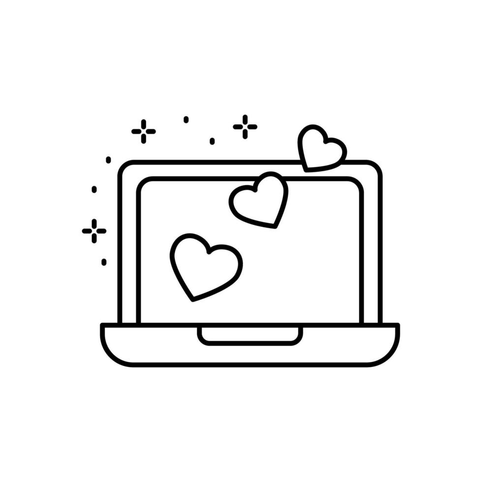 Notebook, heart vector icon