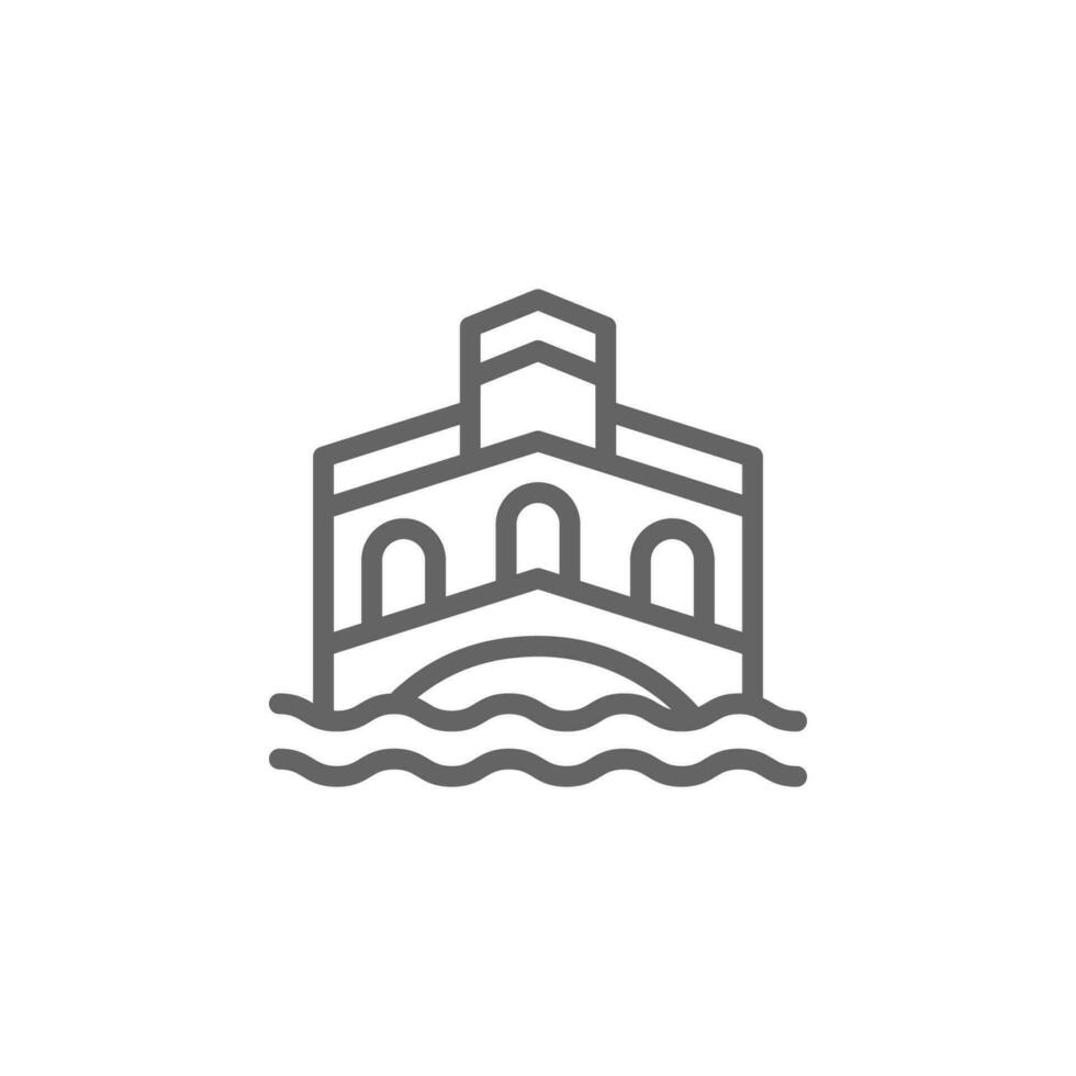 Bridge, Italy vector icon