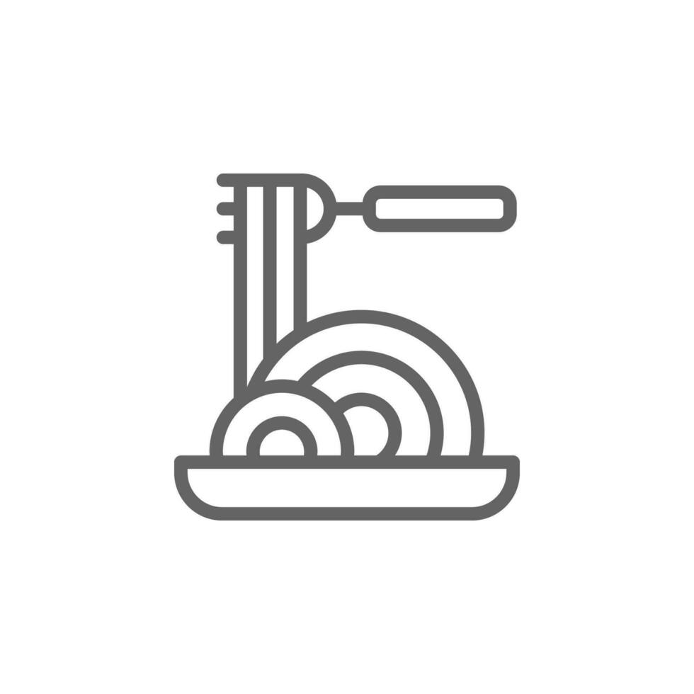 Spaghetti, Italy vector icon