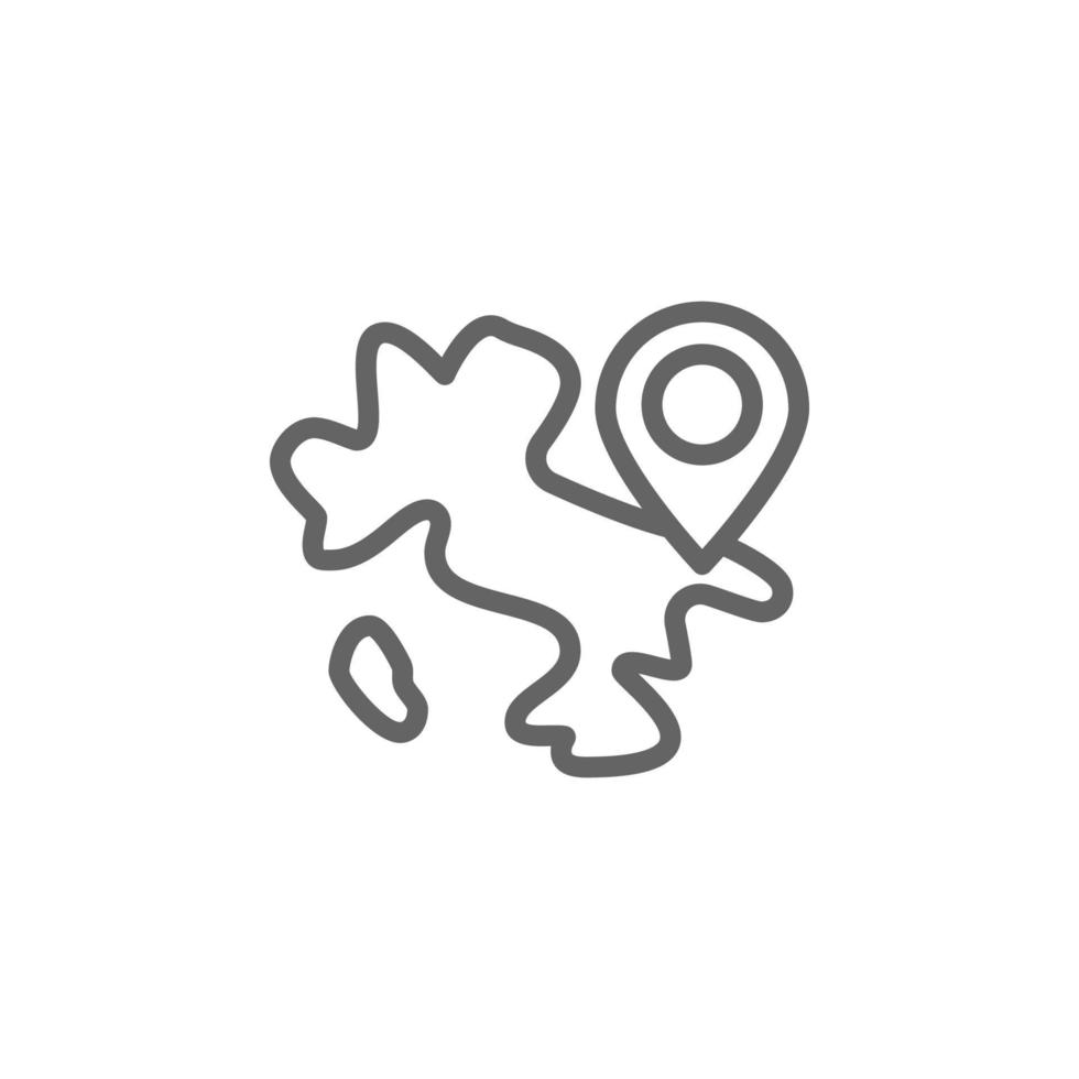 Italy, location vector icon