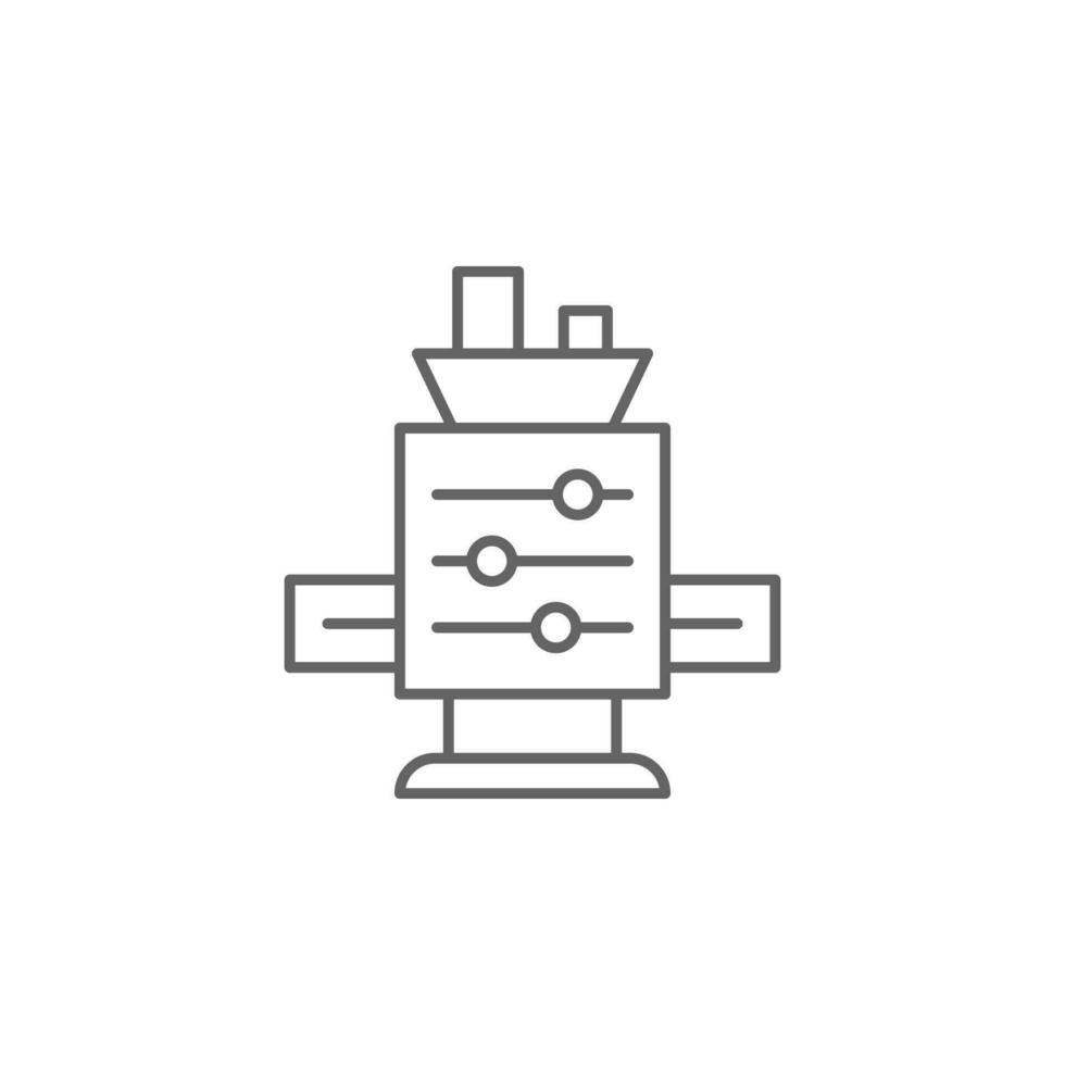 Industry flat, machine, industrial, automation, robot technology vector icon