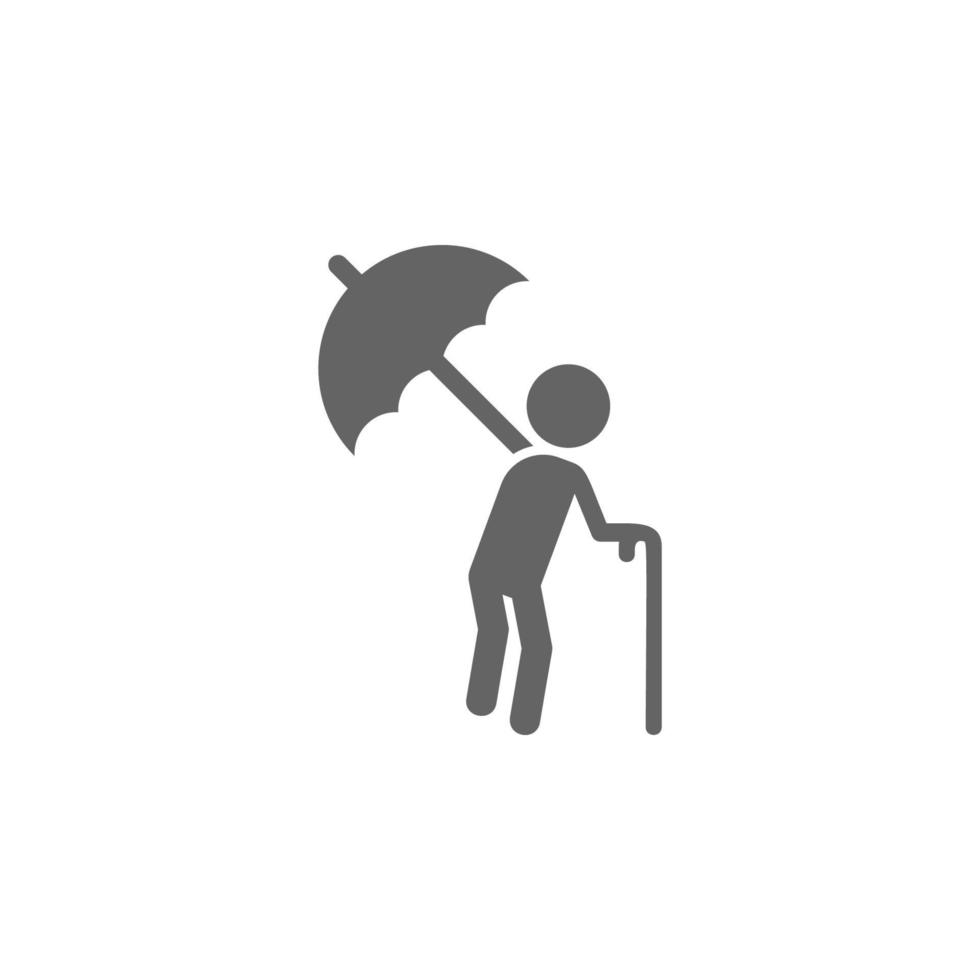 Insurance, care, citizen, senior vector icon