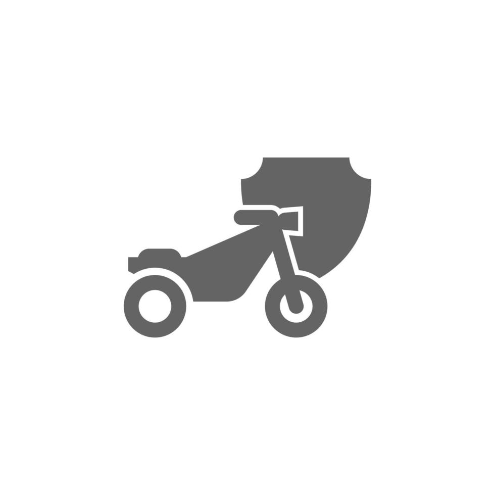 Insurance, motorcycle, protection, shield vector icon
