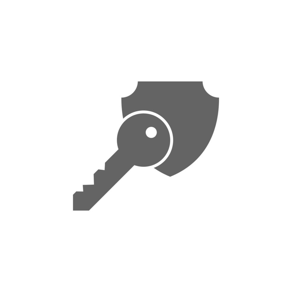 Insurance, key, landlord, shield vector icon