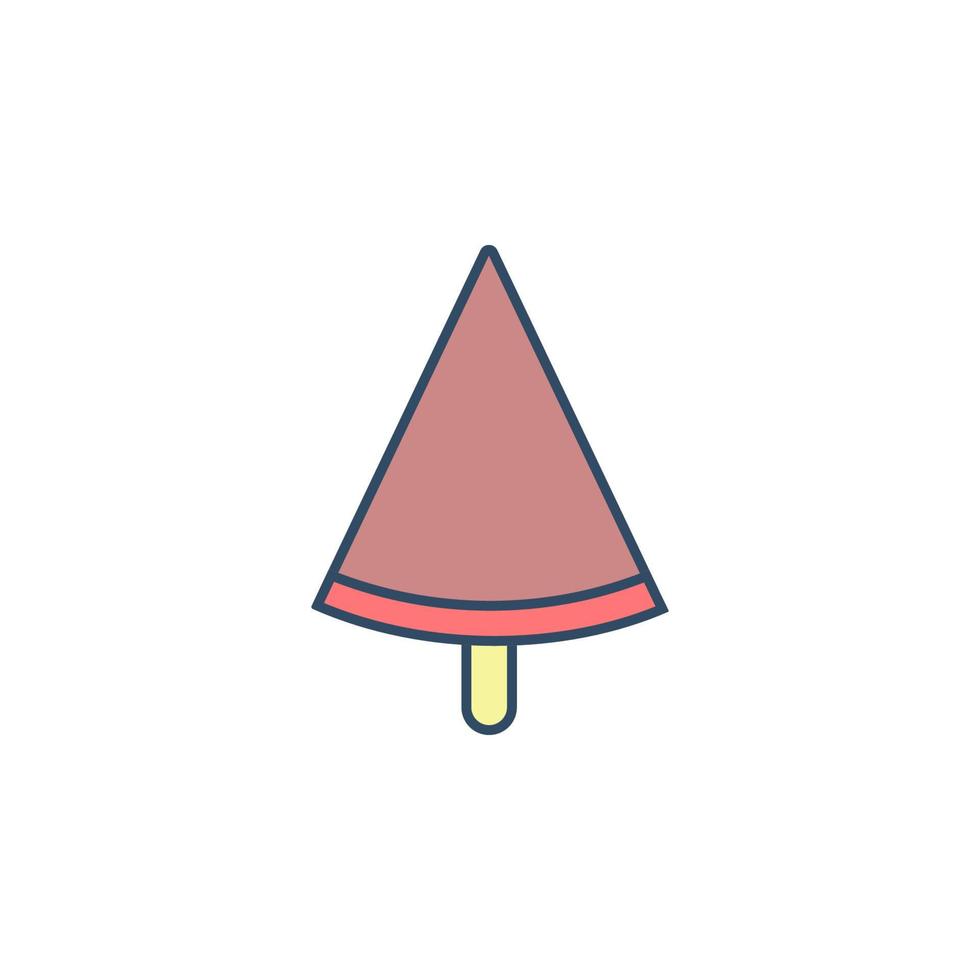 fruit ice cream on stick colored dusk style vector icon