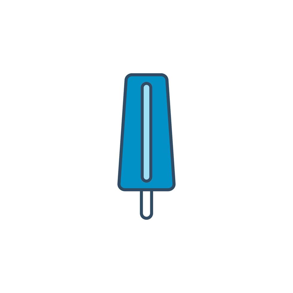 ice cream on stick colored dusk style vector icon