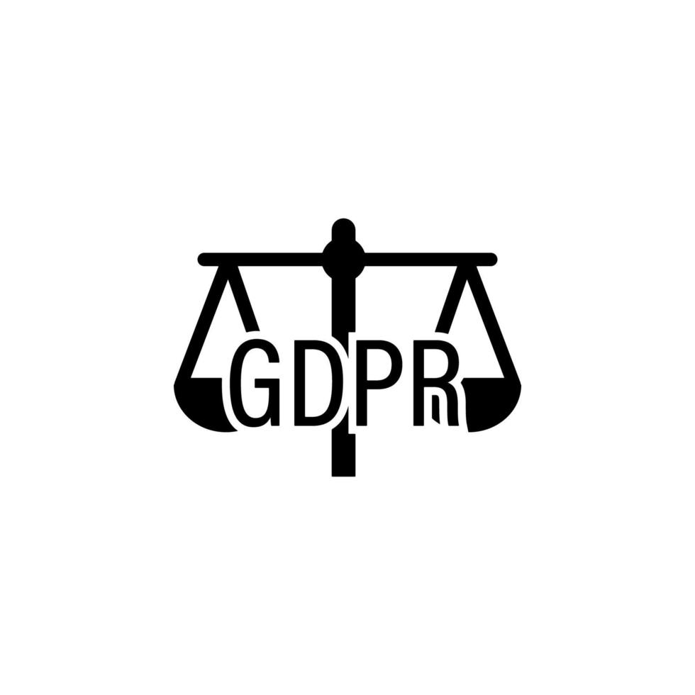 balance, gdpr vector icono