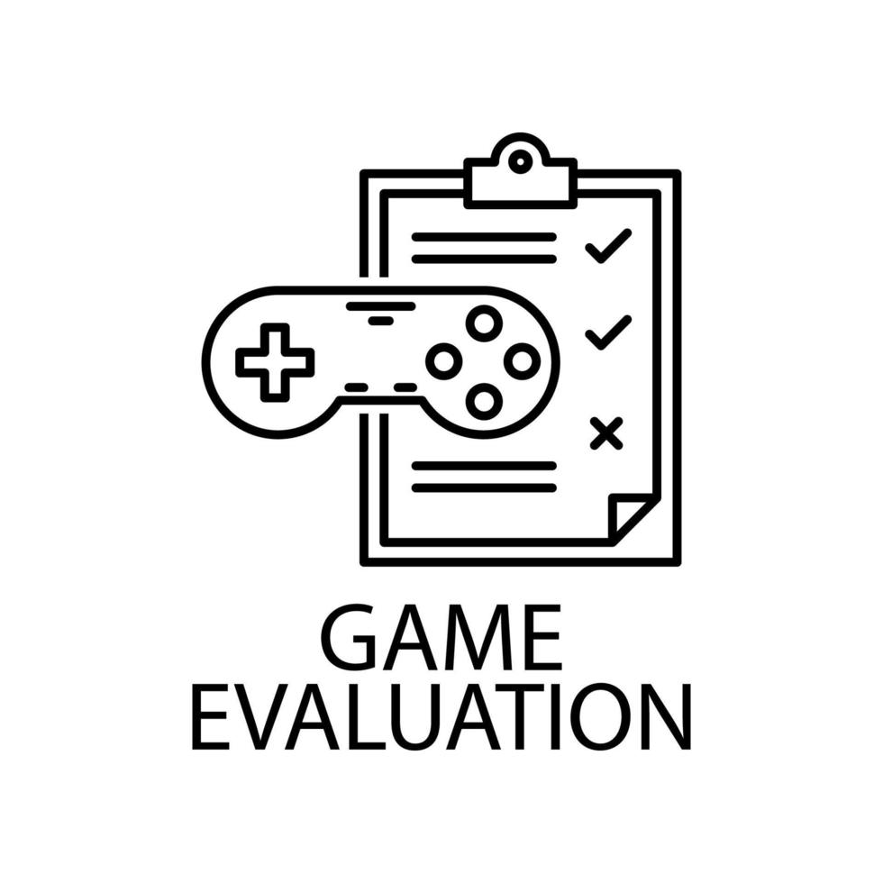 game evaluation vector icon