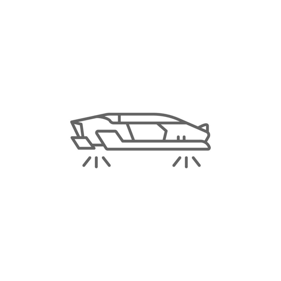 Hover car, technology vector icon