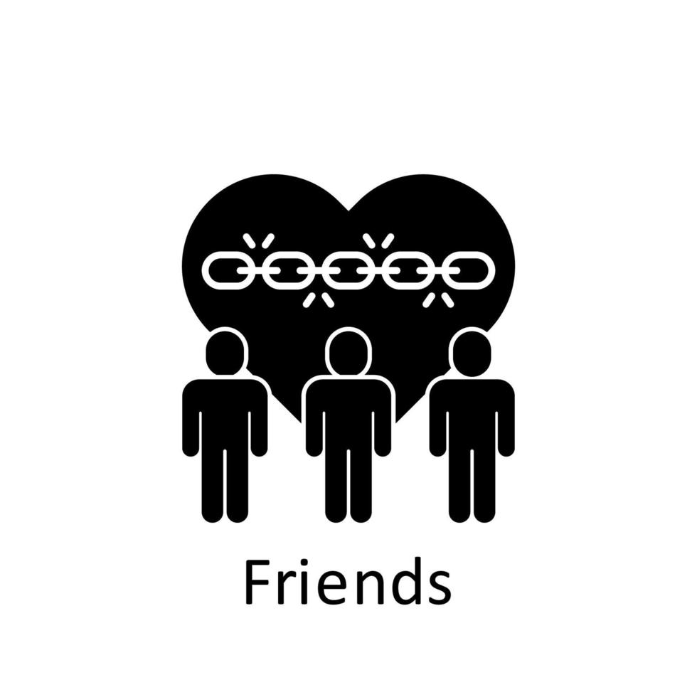 Friendship, friends vector icon