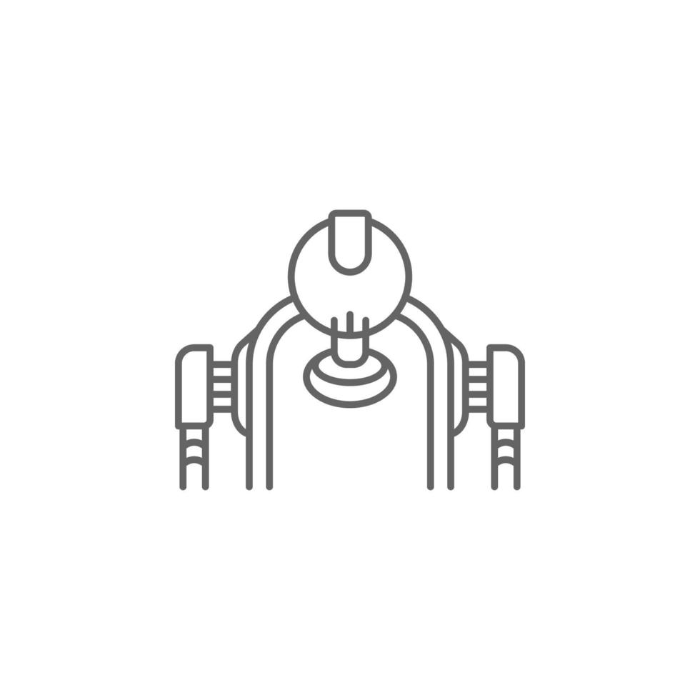 androide, robot, cuerpo vector icono