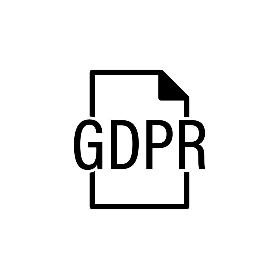 GDPR, document vector icon