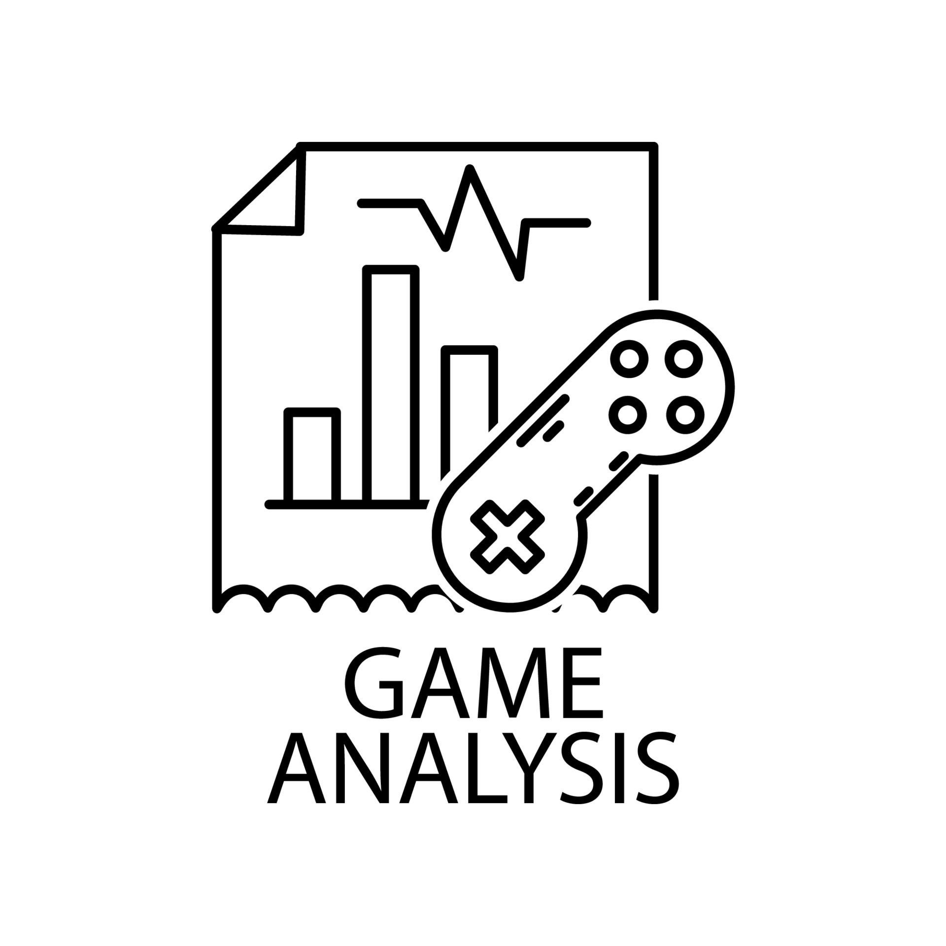 game analysis vector icon 22765146 Vector Art at Vecteezy